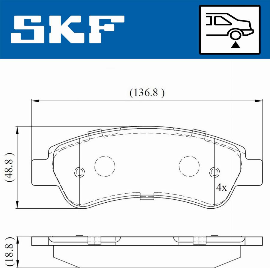 SKF VKBP 90045 - Komplet Pločica, disk-kočnica www.molydon.hr