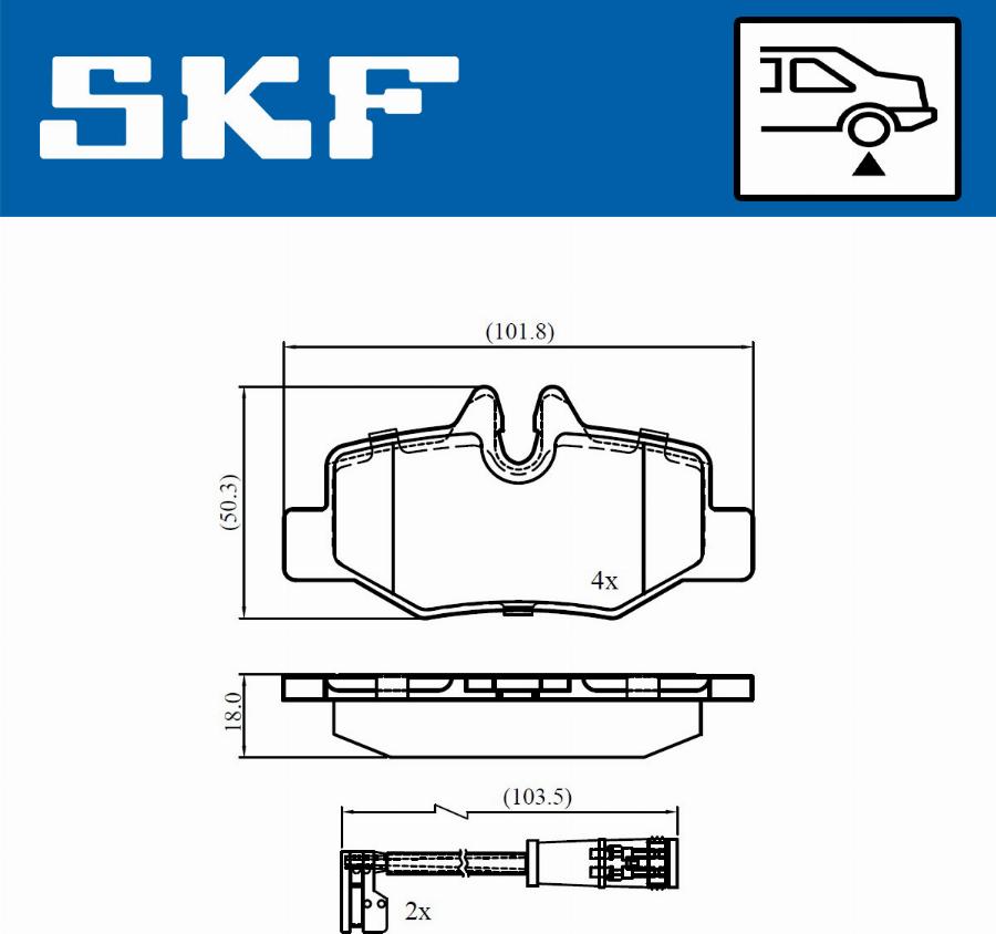 SKF VKBP 90060 E - Komplet Pločica, disk-kočnica www.molydon.hr