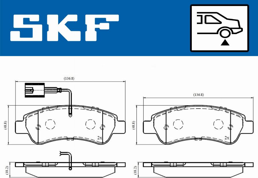 SKF VKBP 90035 E - Komplet Pločica, disk-kočnica www.molydon.hr