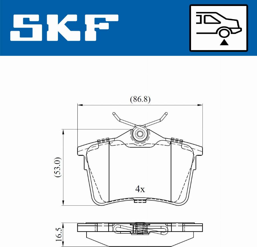 SKF VKBP 90036 - Komplet Pločica, disk-kočnica www.molydon.hr