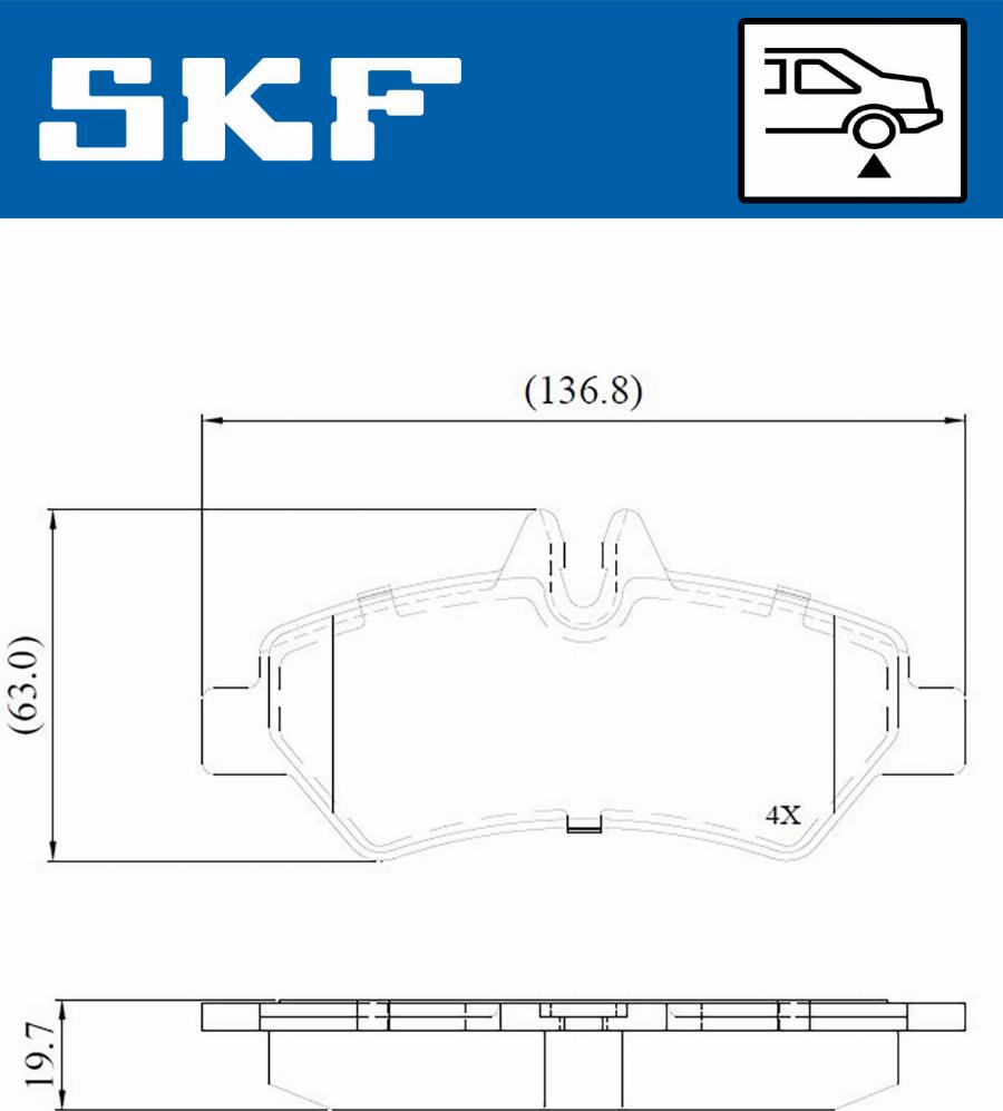 SKF VKBP 90071 E - Komplet Pločica, disk-kočnica www.molydon.hr