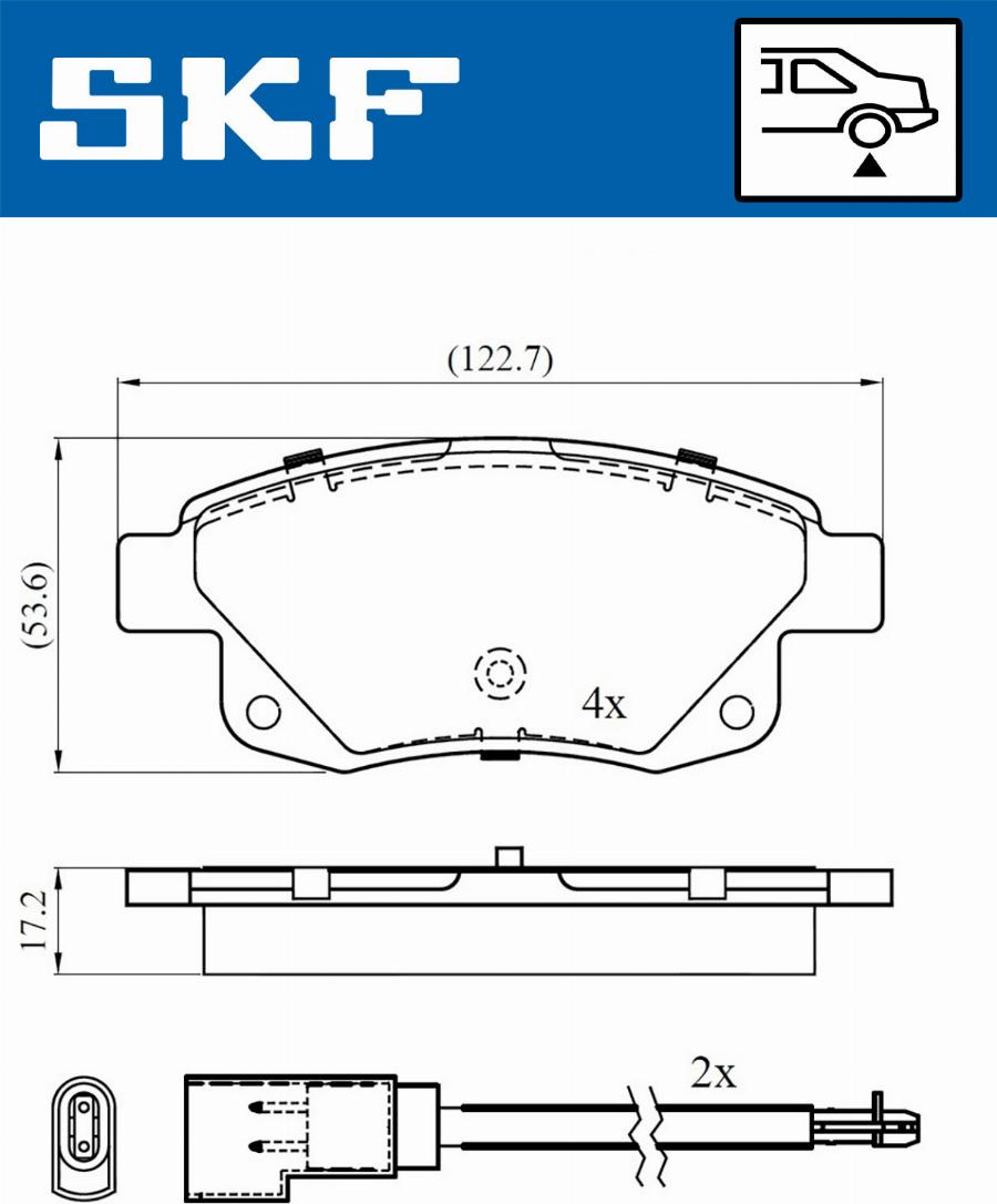 SKF VKBP 90077 E - Komplet Pločica, disk-kočnica www.molydon.hr