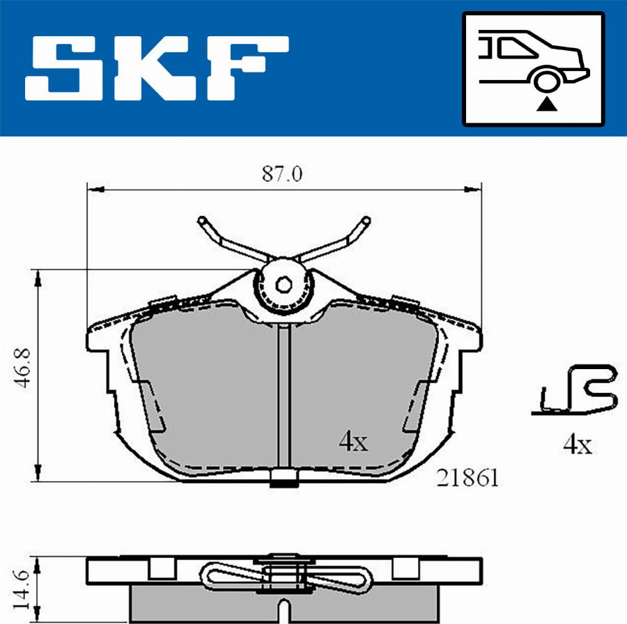 SKF VKBP 90160 A - Komplet Pločica, disk-kočnica www.molydon.hr