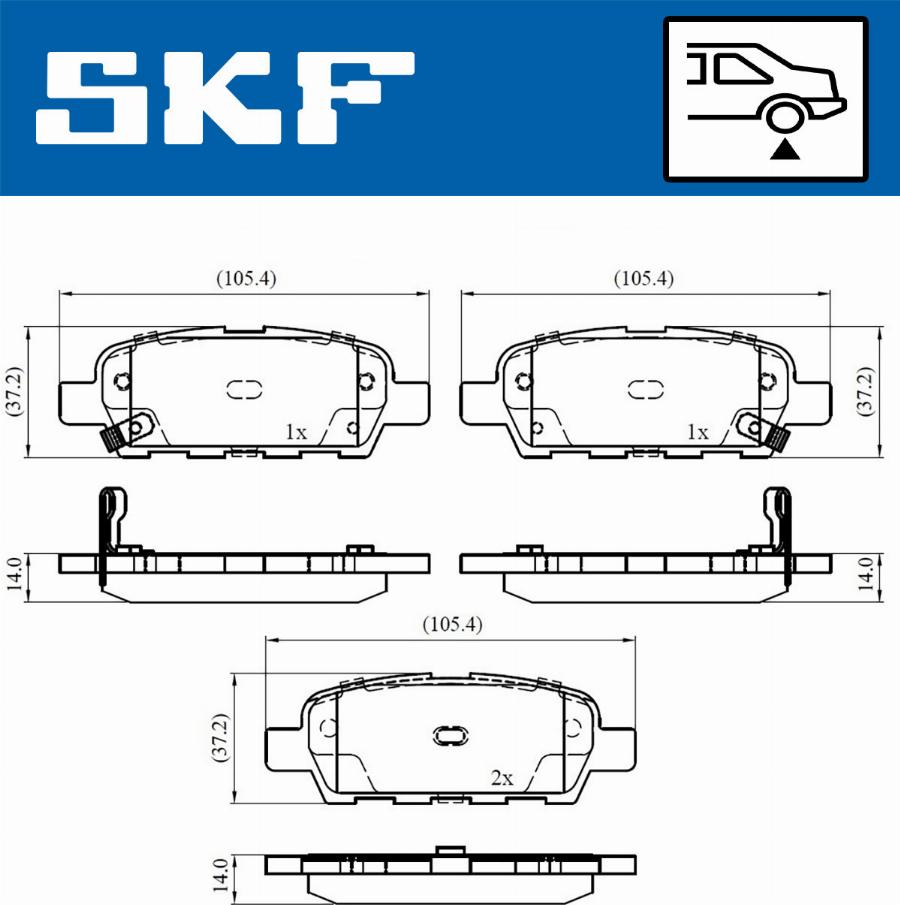 SKF VKBP 90107 A - Komplet Pločica, disk-kočnica www.molydon.hr