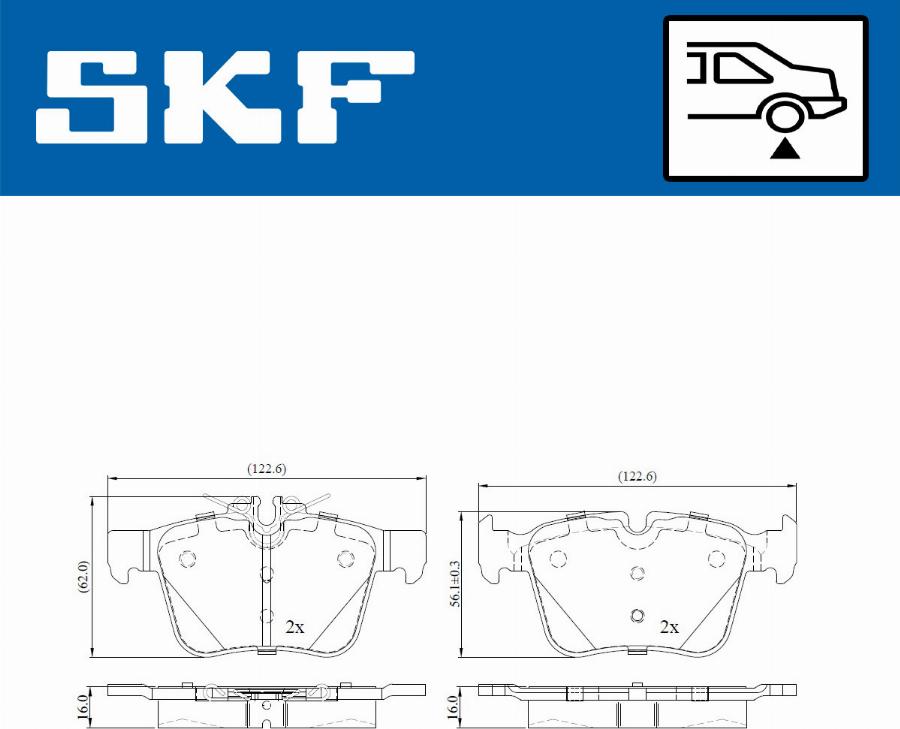 SKF VKBP 90117 E - Komplet Pločica, disk-kočnica www.molydon.hr