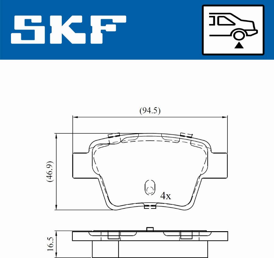 SKF VKBP 90172 - Komplet Pločica, disk-kočnica www.molydon.hr