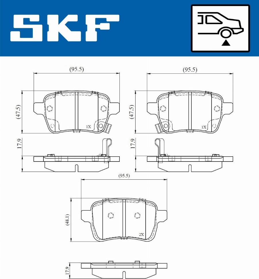 SKF VKBP 90846 A - Komplet Pločica, disk-kočnica www.molydon.hr