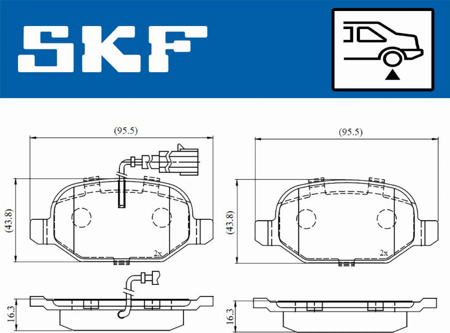 SKF VKBP 90398 E - Komplet Pločica, disk-kočnica www.molydon.hr