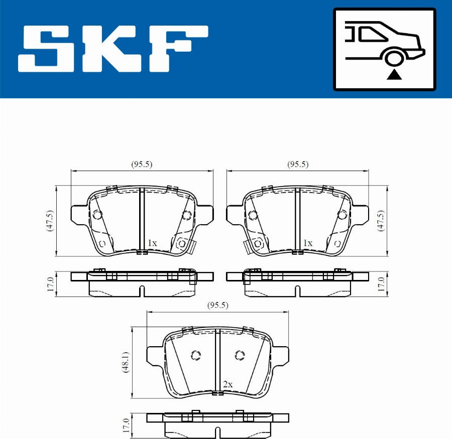 SKF VKBP 90355 A - Komplet Pločica, disk-kočnica www.molydon.hr