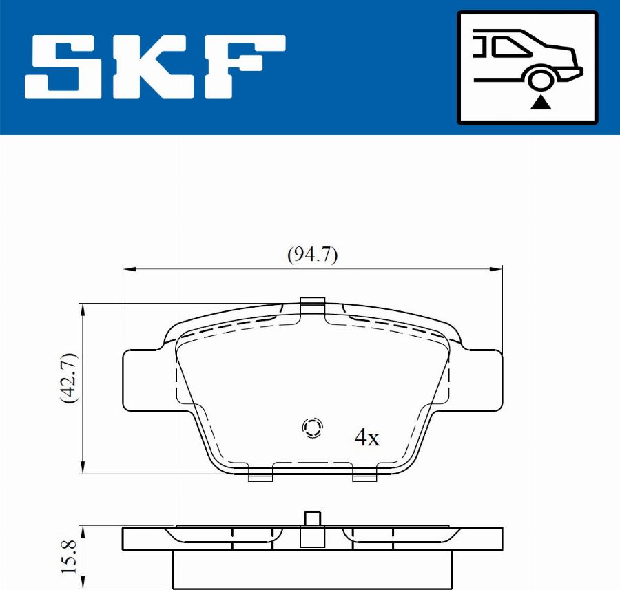 SKF VKBP 90315 - Komplet Pločica, disk-kočnica www.molydon.hr