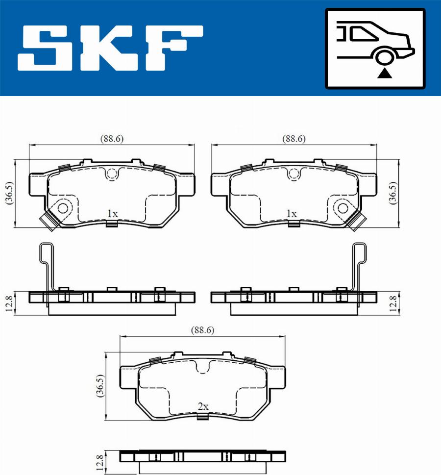 SKF VKBP 90381 A - Komplet Pločica, disk-kočnica www.molydon.hr