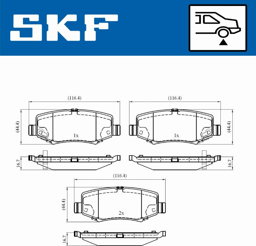 SKF VKBP 90374 A - Komplet Pločica, disk-kočnica www.molydon.hr