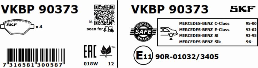 SKF VKBP 90373 - Komplet Pločica, disk-kočnica www.molydon.hr