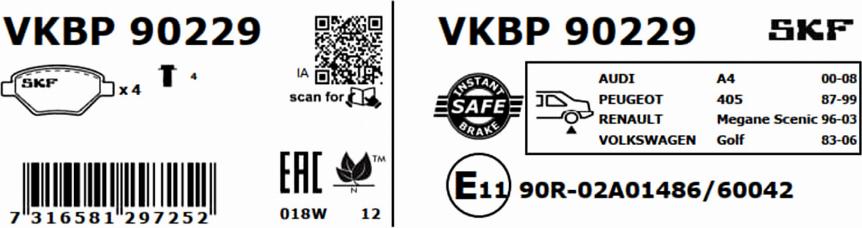 SKF VKBP 90229 - Komplet Pločica, disk-kočnica www.molydon.hr