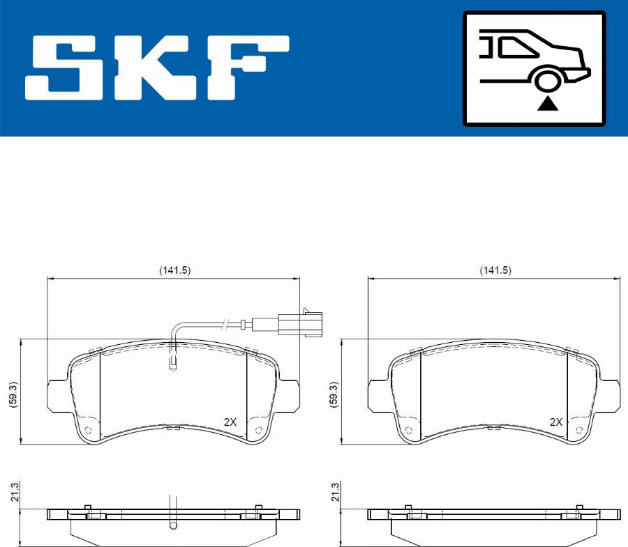 SKF VKBP 90769 E - Komplet Pločica, disk-kočnica www.molydon.hr