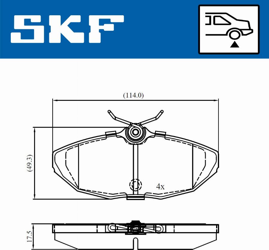 SKF VKBP 90709 - Komplet Pločica, disk-kočnica www.molydon.hr