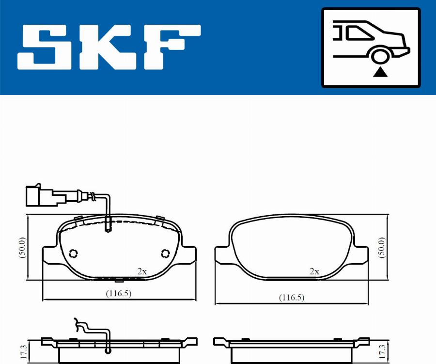 SKF VKBP 91046 E - Komplet Pločica, disk-kočnica www.molydon.hr