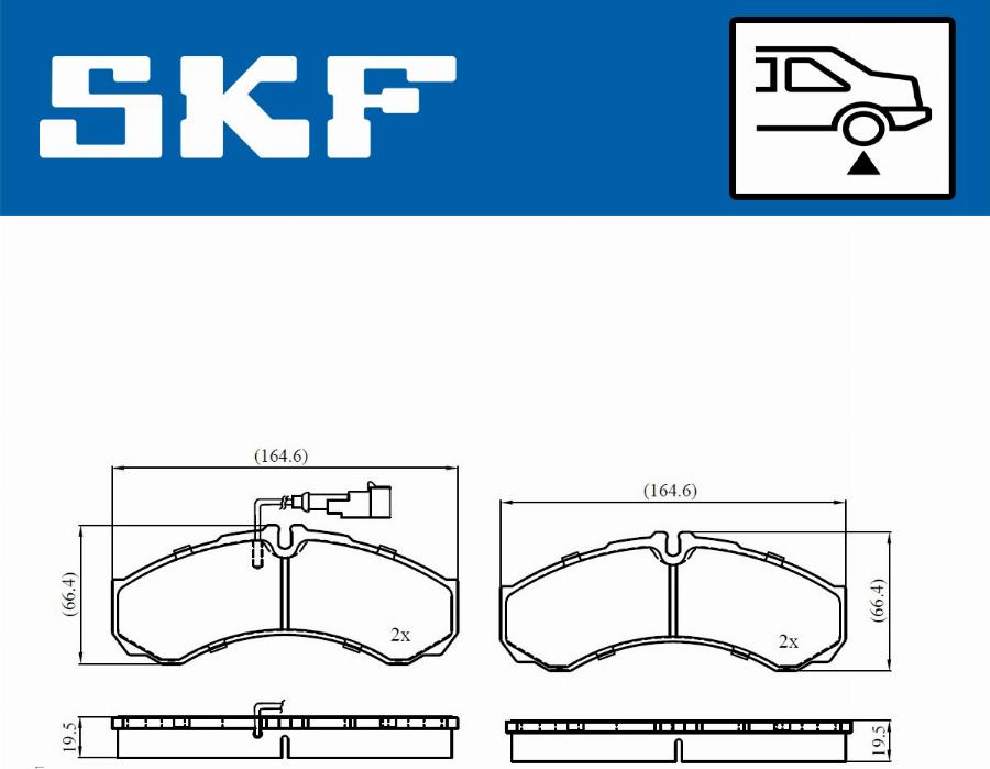 SKF VKBP 91061 E - Komplet Pločica, disk-kočnica www.molydon.hr