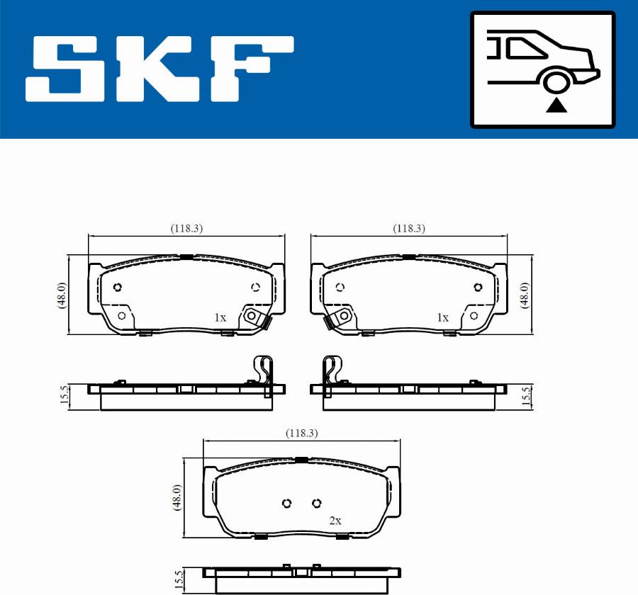 SKF VKBP 91082 A - Komplet Pločica, disk-kočnica www.molydon.hr