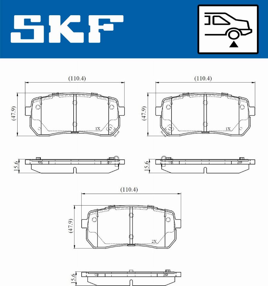 SKF VKBP 91103 A - Komplet Pločica, disk-kočnica www.molydon.hr