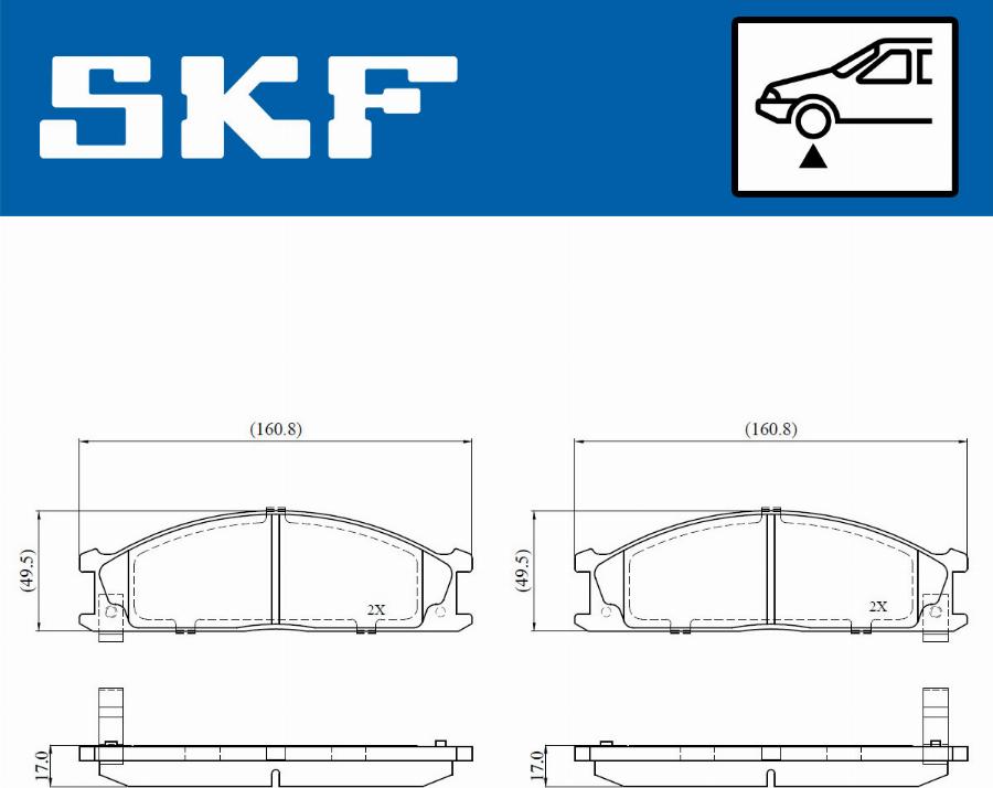 SKF VKBP 80906 A - Komplet Pločica, disk-kočnica www.molydon.hr