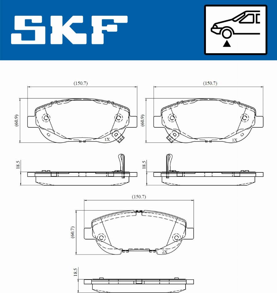 SKF VKBP 80923 A - Komplet Pločica, disk-kočnica www.molydon.hr