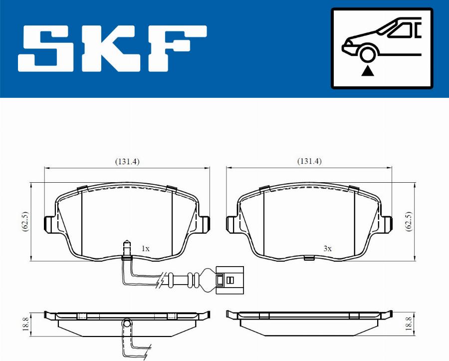 SKF VKBP 80494 E - Komplet Pločica, disk-kočnica www.molydon.hr