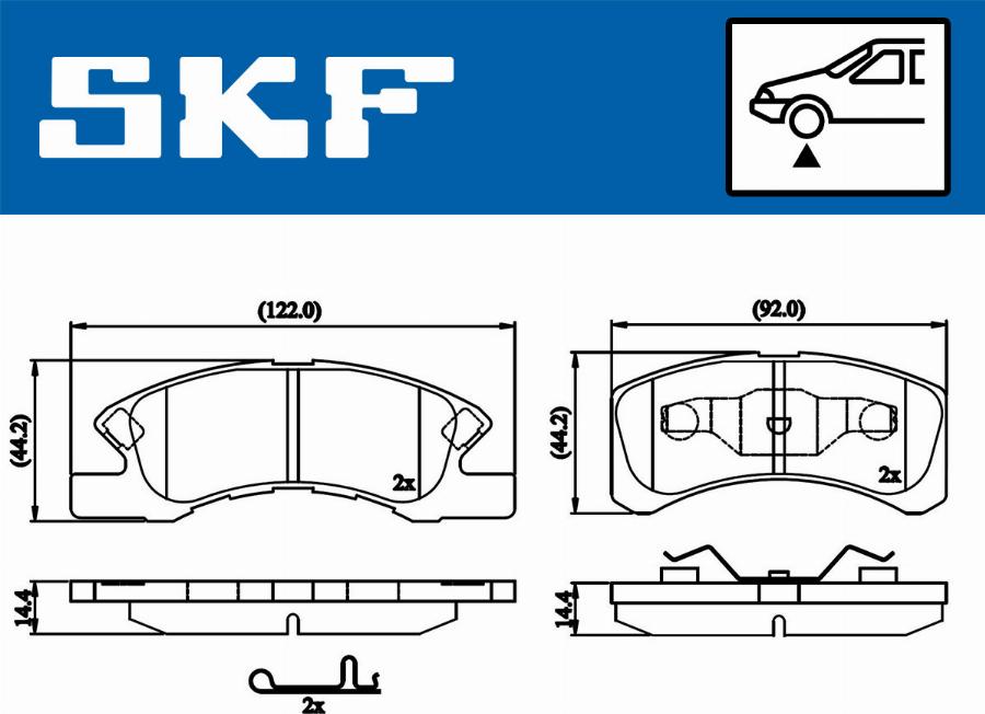 SKF VKBP 80490 A - Komplet Pločica, disk-kočnica www.molydon.hr