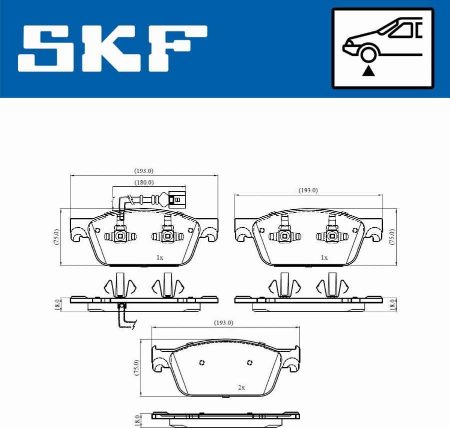 SKF VKBP 80445 E - Komplet Pločica, disk-kočnica www.molydon.hr