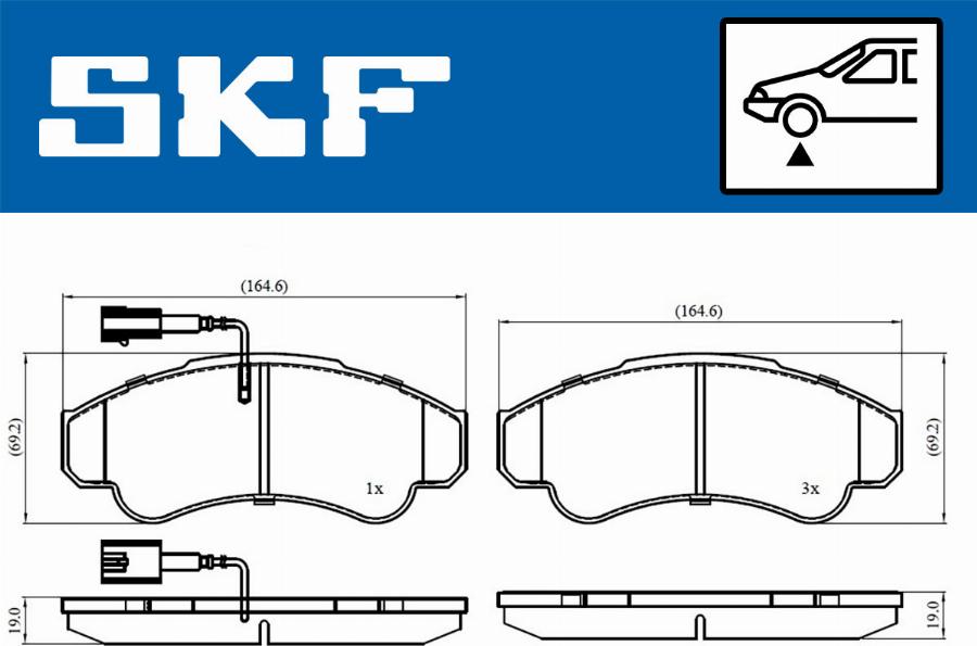 SKF VKBP 80441 E - Komplet Pločica, disk-kočnica www.molydon.hr