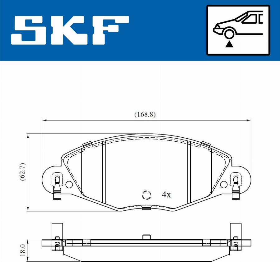 SKF VKBP 80447 E - Komplet Pločica, disk-kočnica www.molydon.hr