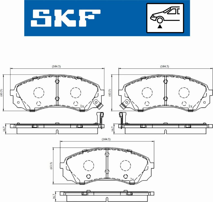 SKF VKBP 80454 A - Komplet Pločica, disk-kočnica www.molydon.hr