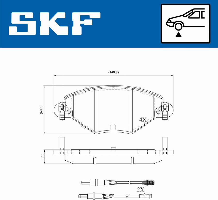 SKF VKBP 80463 E - Komplet Pločica, disk-kočnica www.molydon.hr