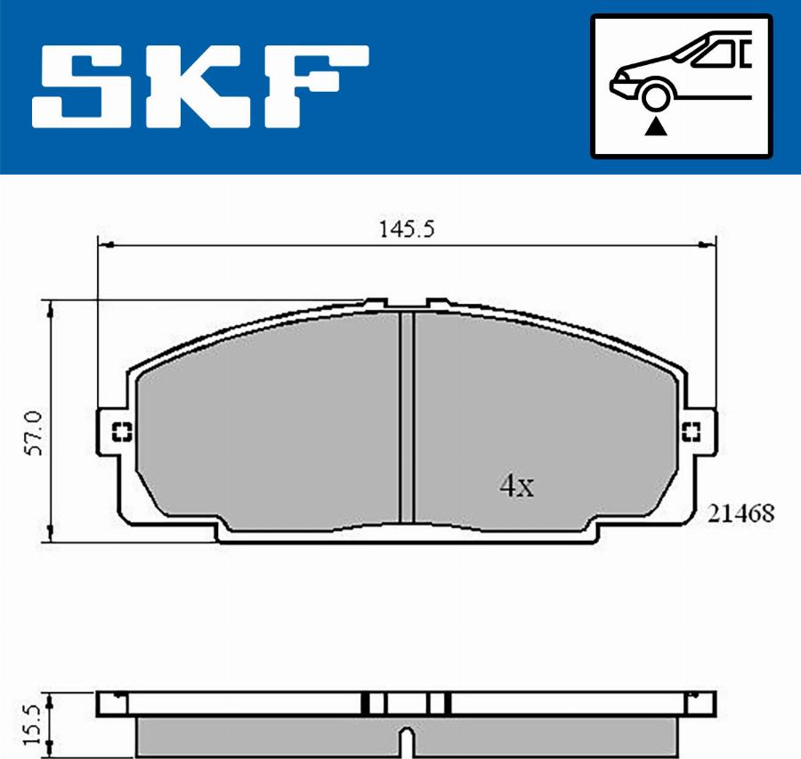 SKF VKBP 80462 - Komplet Pločica, disk-kočnica www.molydon.hr