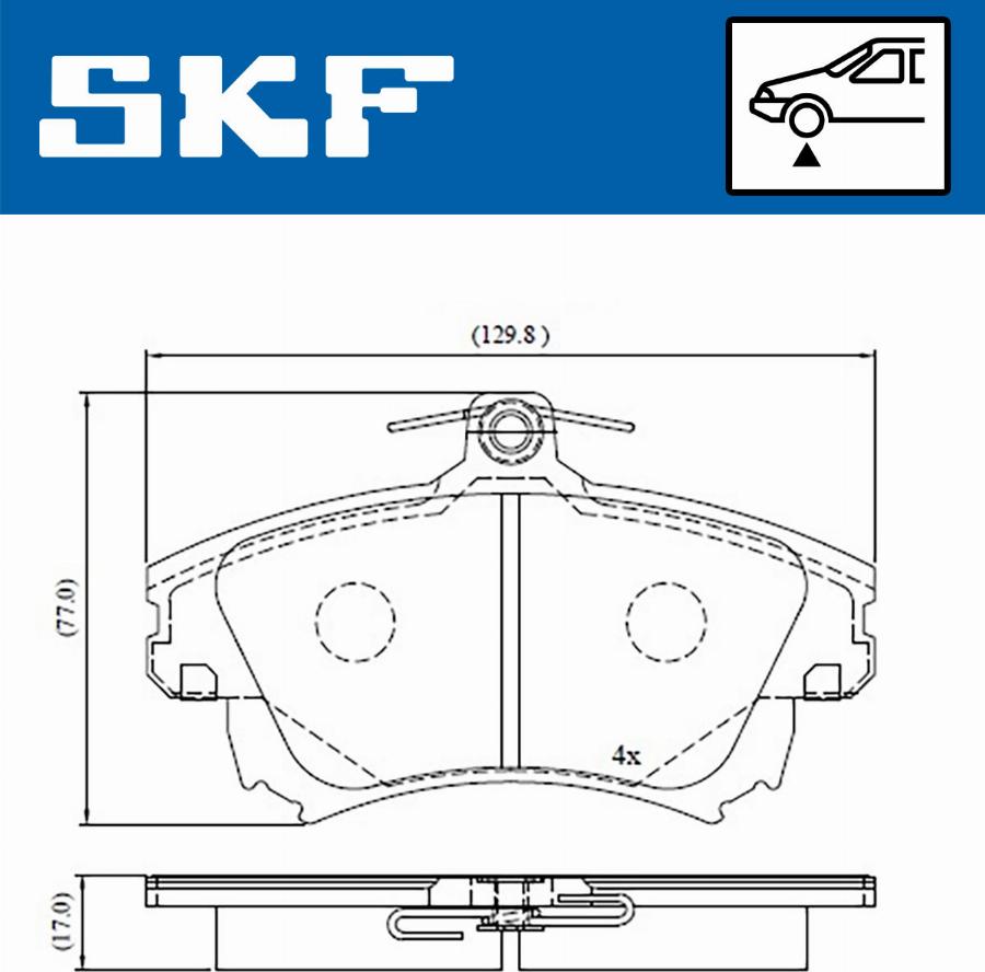 SKF VKBP 80404 A - Komplet Pločica, disk-kočnica www.molydon.hr