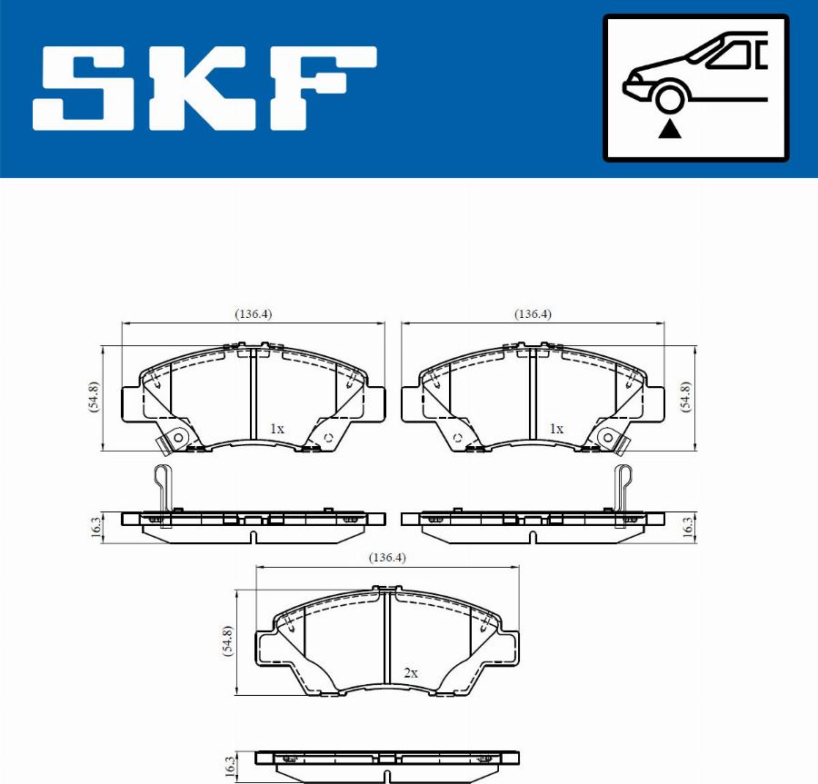 SKF VKBP 80403 A - Komplet Pločica, disk-kočnica www.molydon.hr