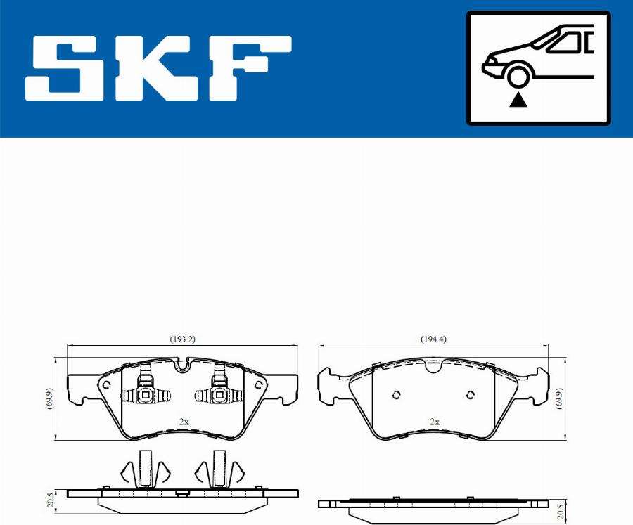 SKF VKBP 80402 - Komplet Pločica, disk-kočnica www.molydon.hr