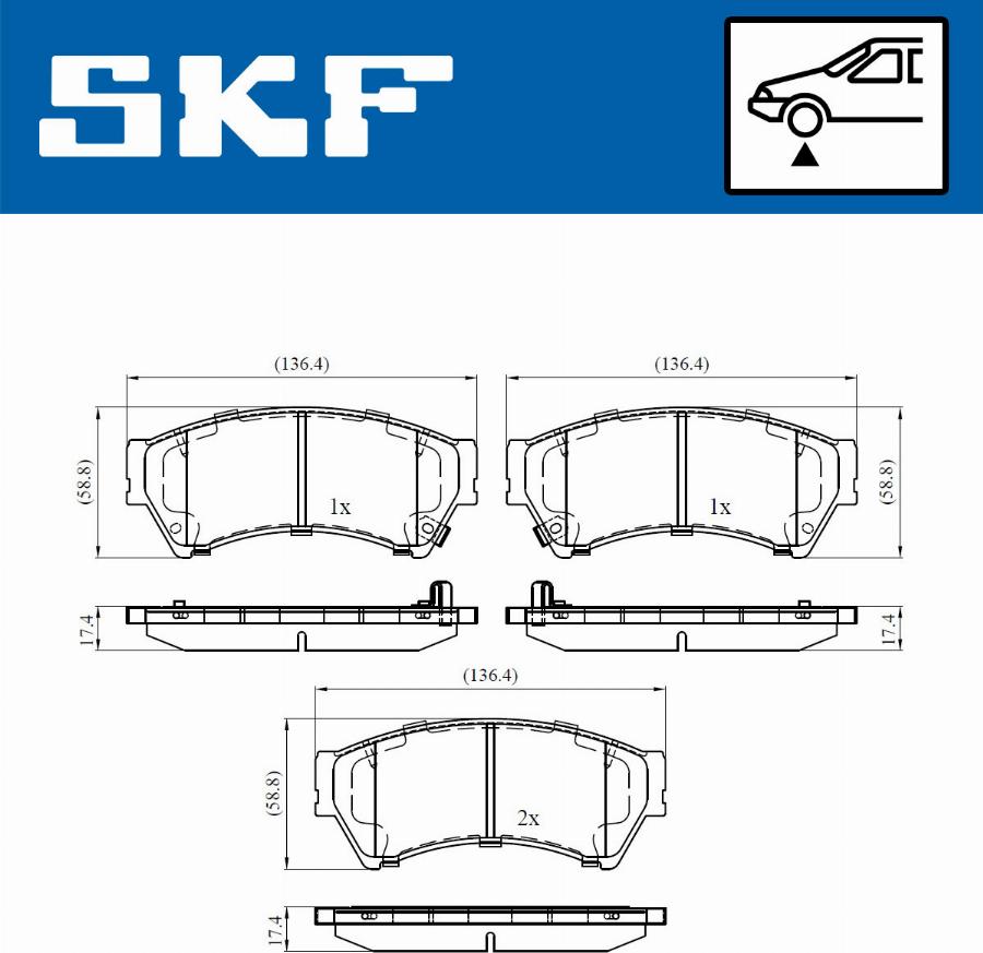 SKF VKBP 80410 A - Komplet Pločica, disk-kočnica www.molydon.hr