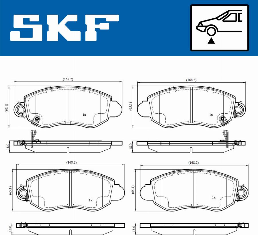 SKF VKBP 80489 A - Komplet Pločica, disk-kočnica www.molydon.hr