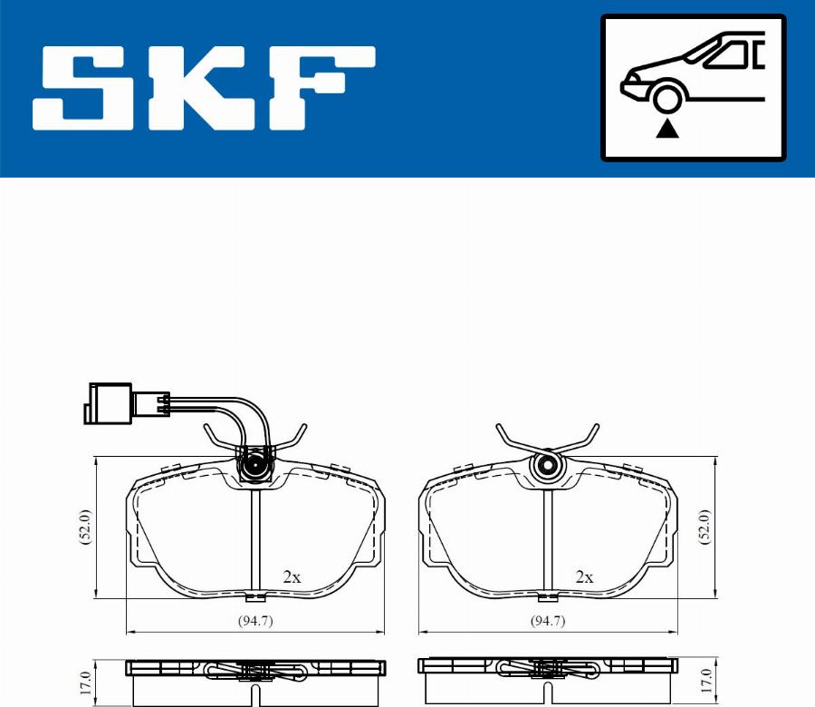 SKF VKBP 80480 E - Komplet Pločica, disk-kočnica www.molydon.hr