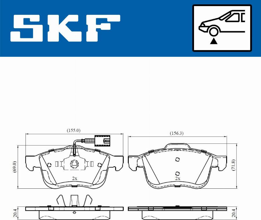 SKF VKBP 80432 E - Komplet Pločica, disk-kočnica www.molydon.hr