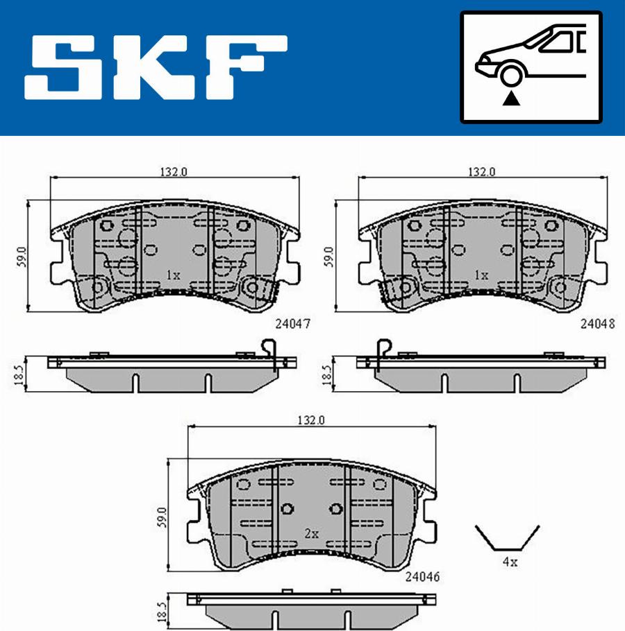 SKF VKBP 80421 A - Komplet Pločica, disk-kočnica www.molydon.hr