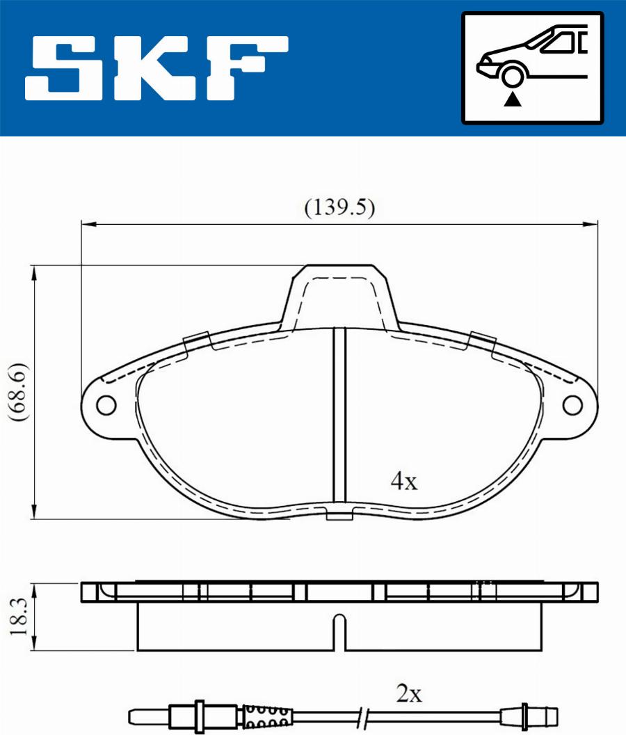 SKF VKBP 80423 E - Komplet Pločica, disk-kočnica www.molydon.hr