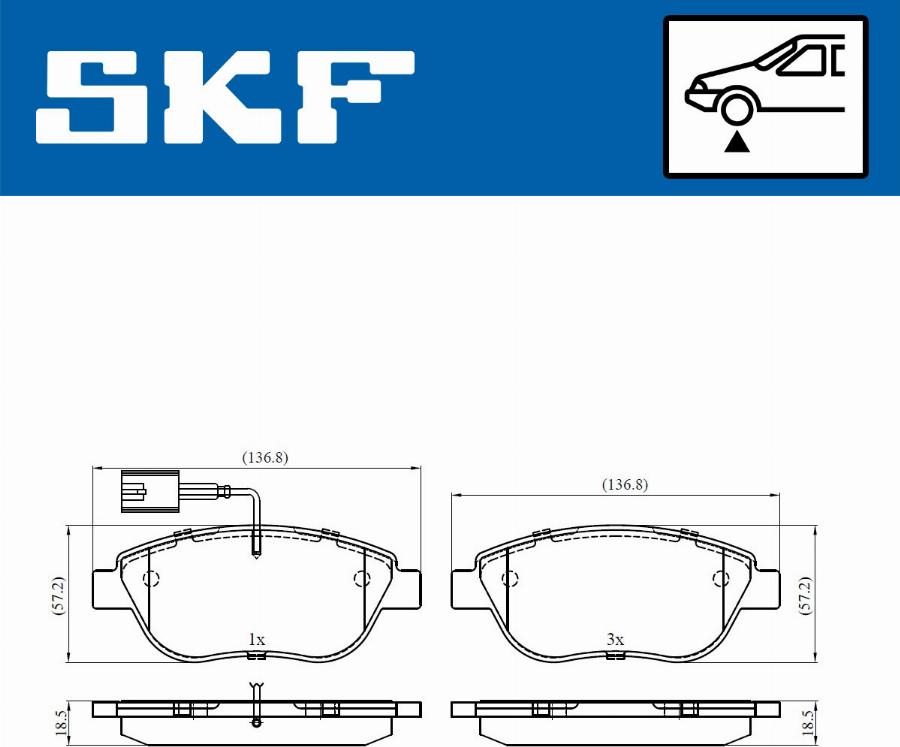 SKF VKBP 80427 E - Komplet Pločica, disk-kočnica www.molydon.hr