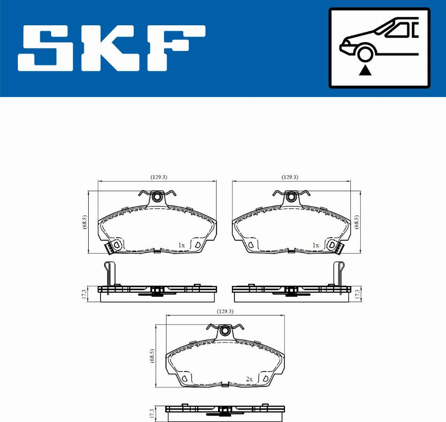 SKF VKBP 80479 A - Komplet Pločica, disk-kočnica www.molydon.hr