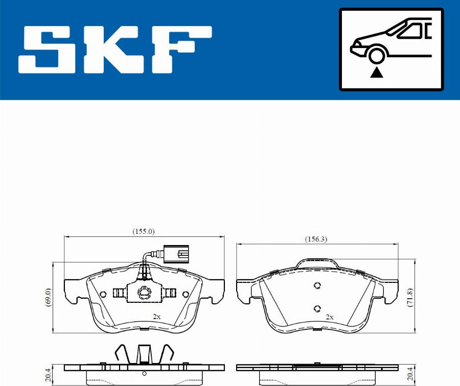 SKF VKBP 80476 E - Komplet Pločica, disk-kočnica www.molydon.hr