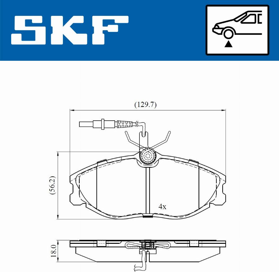 SKF VKBP 80477 E - Komplet Pločica, disk-kočnica www.molydon.hr