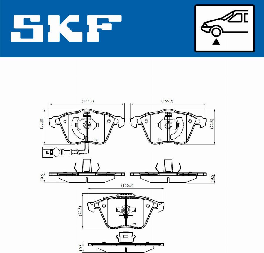 SKF VKBP 80594 E - Komplet Pločica, disk-kočnica www.molydon.hr