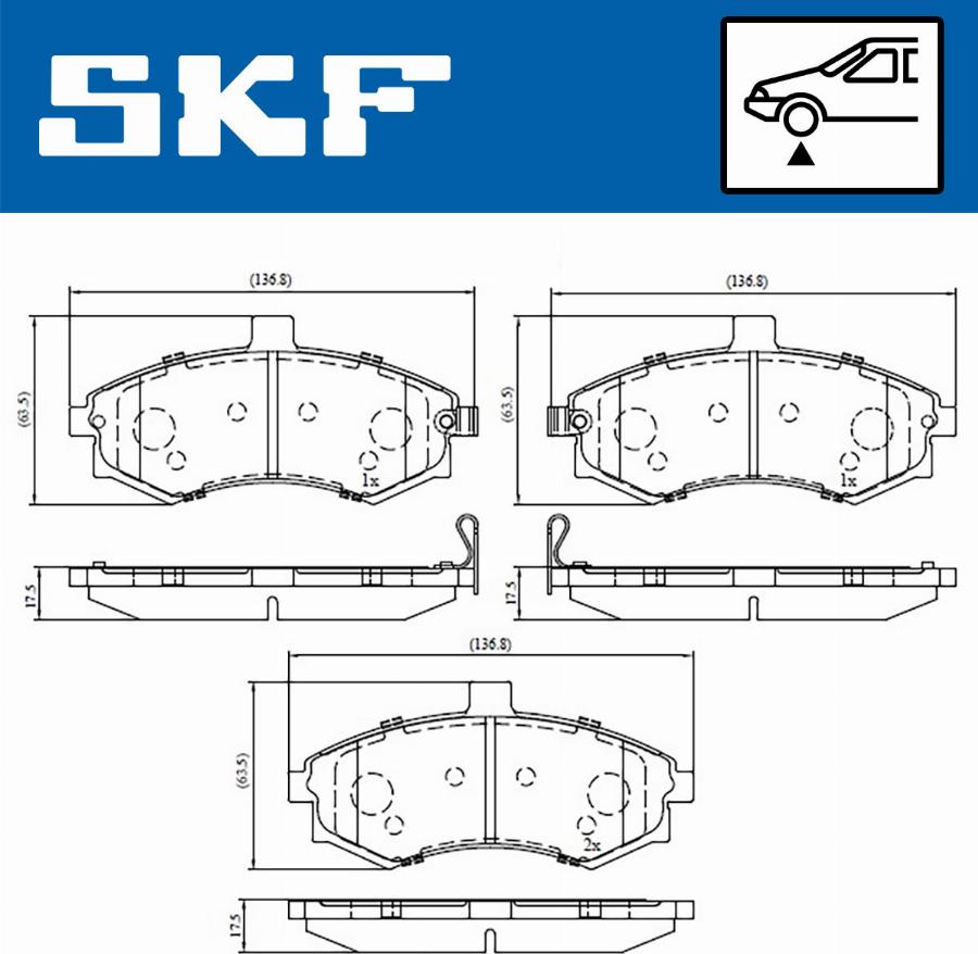 SKF VKBP 80591 A - Komplet Pločica, disk-kočnica www.molydon.hr