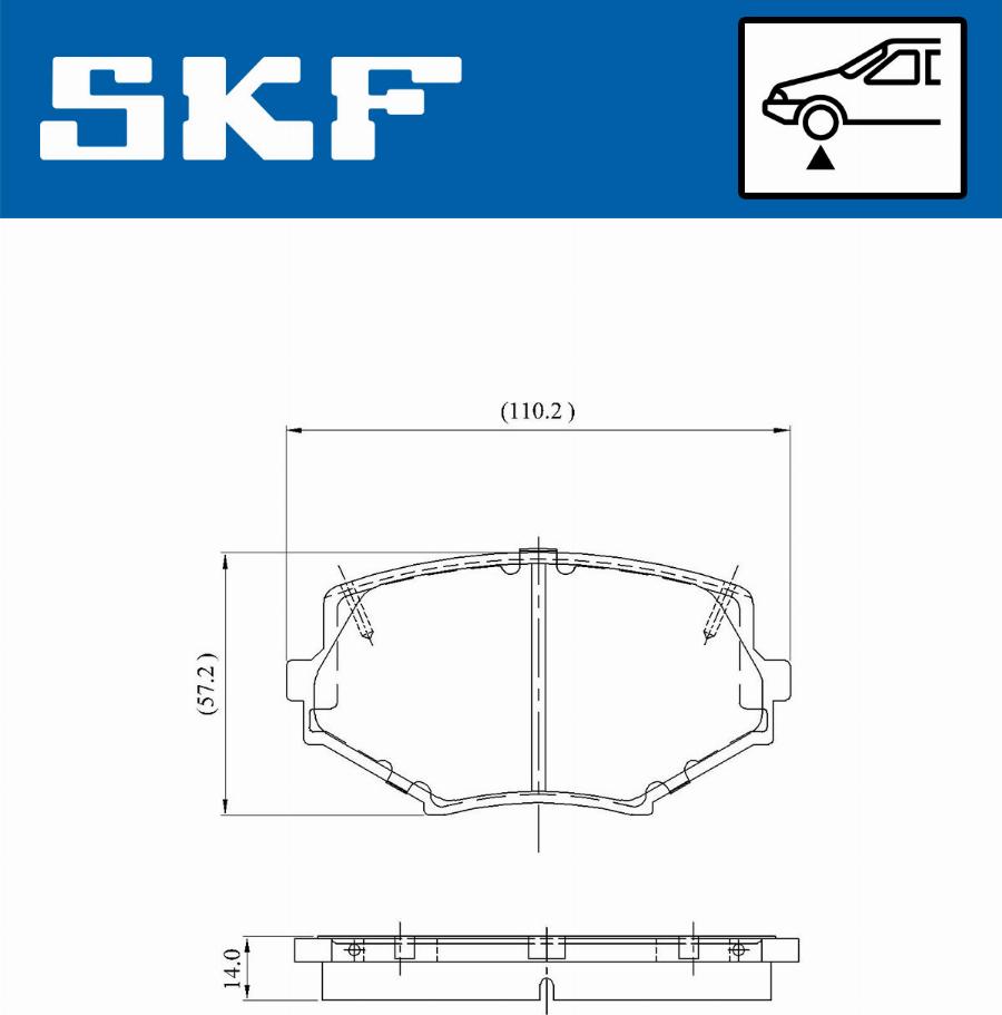 SKF VKBP 80564 A - Komplet Pločica, disk-kočnica www.molydon.hr